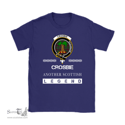ScotsTee Shop Scottish Crosbie (or Crosby) Clan Crest Scottish Legend T Shirt