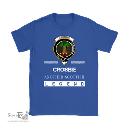 ScotsTee Shop Scottish Crosbie (or Crosby) Clan Crest Scottish Legend T Shirt