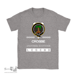 ScotsTee Shop Scottish Crosbie (or Crosby) Clan Crest Scottish Legend T Shirt