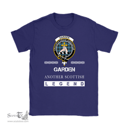 ScotsTee Shop Scottish Garden (of Gardyne) Clan Crest Scottish Legend T Shirt