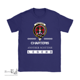 ScotsTee Shop Scottish Charteris (Earl of Wemyss) Clan Crest Scottish Legend T Shirt