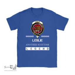 ScotsTee Shop Scottish Leslie (Earl of Rothes) Clan Crest Scottish Legend T Shirt
