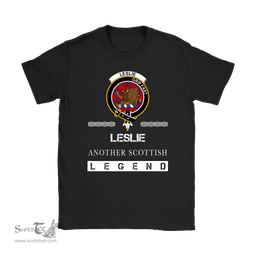 ScotsTee Shop Scottish Leslie (Earl of Rothes) Clan Crest Scottish Legend T Shirt