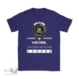 ScotsTee Shop Scottish MacNeil (of Barra) Clan Crest Scottish Legend T Shirt