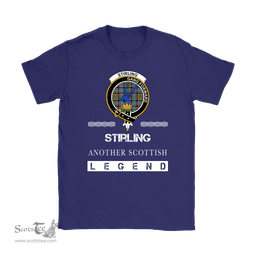 ScotsTee Shop Scottish Stirling (of Cadder-Present Chief) Clan Crest Scottish Legend T Shirt