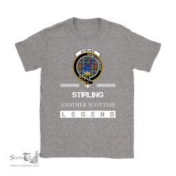 ScotsTee Shop Scottish Stirling (of Cadder-Present Chief) Clan Crest Scottish Legend T Shirt