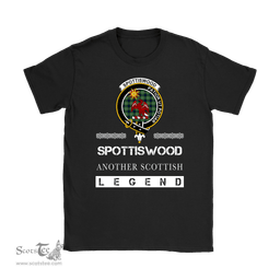 ScotsTee Shop Scottish Spottiswood Clan Crest Scottish Legend T Shirt
