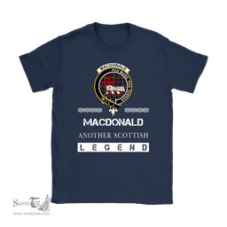 ScotsTee Shop Scottish MacDonald (of Sleat) Clan Crest Scottish Legend T Shirt