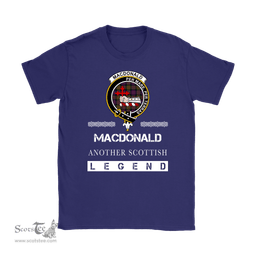 ScotsTee Shop Scottish MacDonald (of Sleat) Clan Crest Scottish Legend T Shirt