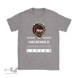 ScotsTee Shop Scottish MacDonald (of Sleat) Clan Crest Scottish Legend T Shirt