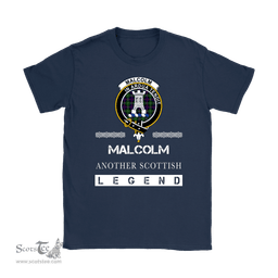 ScotsTee Shop Scottish Malcolm (or MacCallum) Clan Crest Scottish Legend T Shirt