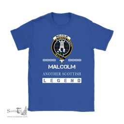 ScotsTee Shop Scottish Malcolm (or MacCallum) Clan Crest Scottish Legend T Shirt