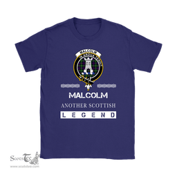 ScotsTee Shop Scottish Malcolm (or MacCallum) Clan Crest Scottish Legend T Shirt