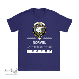 ScotsTee Shop Scottish Norvel (or Norvill) Clan Crest Scottish Legend T Shirt