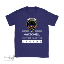 ScotsTee Shop Scottish MacDonell (of Glengarry) Clan Crest Scottish Legend T Shirt