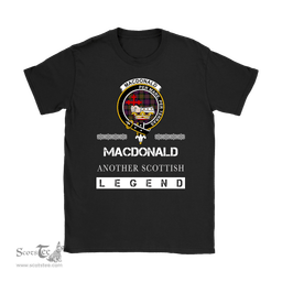 ScotsTee Shop Scottish MacDonald (Clan Donald) Clan Crest Scottish Legend T Shirt