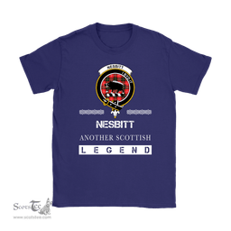 ScotsTee Shop Scottish Nesbitt (or Nisbet) Clan Crest Scottish Legend T Shirt