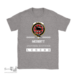 ScotsTee Shop Scottish Nesbitt (or Nisbet) Clan Crest Scottish Legend T Shirt