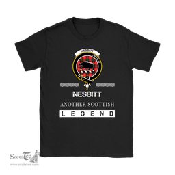 ScotsTee Shop Scottish Nesbitt (or Nisbet) Clan Crest Scottish Legend T Shirt