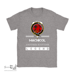 ScotsTee Shop Scottish MacNicol (of Scorrybreac) Clan Crest Scottish Legend T Shirt