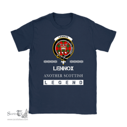 ScotsTee Shop Scottish Lennox (Lennox Kincaid) Clan Crest Scottish Legend T Shirt