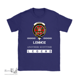 ScotsTee Shop Scottish Lennox (Lennox Kincaid) Clan Crest Scottish Legend T Shirt