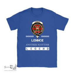 ScotsTee Shop Scottish Lennox (Lennox Kincaid) Clan Crest Scottish Legend T Shirt