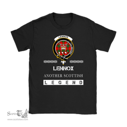 ScotsTee Shop Scottish Lennox (Lennox Kincaid) Clan Crest Scottish Legend T Shirt
