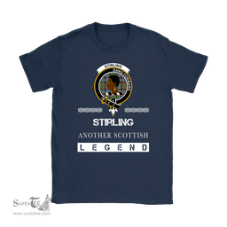 ScotsTee Shop Scottish Stirling (of Keir) Clan Crest Scottish Legend T Shirt
