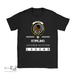ScotsTee Shop Scottish Stirling (of Keir) Clan Crest Scottish Legend T Shirt