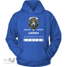 ScotsTee Shop Scottish Garden (of Gardyne) Clan Crest Scottish Legend Hoodie
