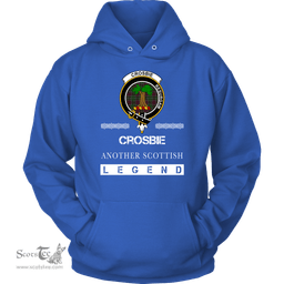 ScotsTee Shop Scottish Crosbie (or Crosby) Clan Crest Scottish Legend Hoodie