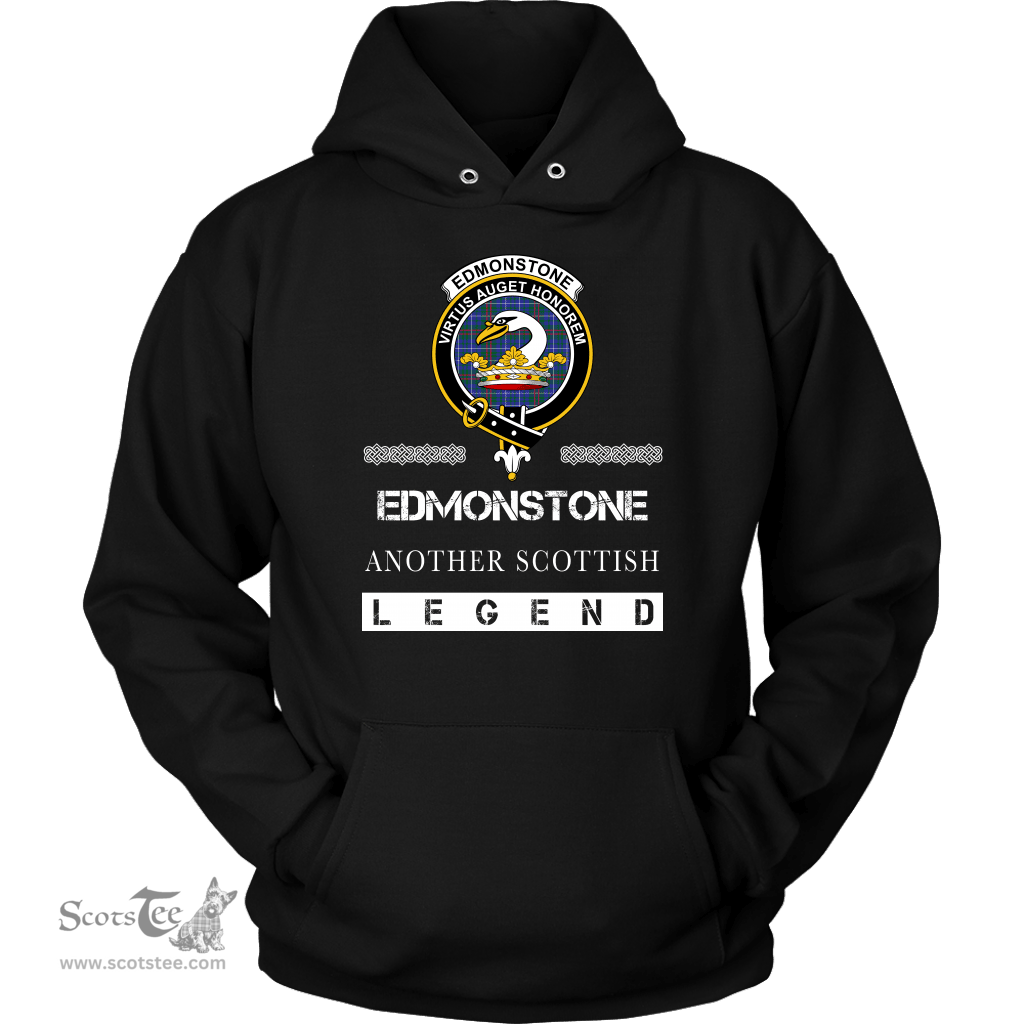 ScotsTee Shop Scottish Edmonstone (of Duntreath) Clan Crest Scottish Legend Hoodie