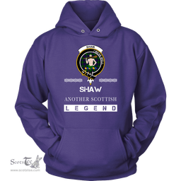 ScotsTee Shop Scottish Shaw (of Sauchie) Clan Crest Scottish Legend Hoodie