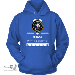 ScotsTee Shop Scottish Shaw (of Sauchie) Clan Crest Scottish Legend Hoodie