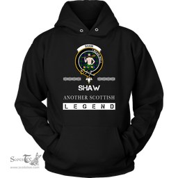 ScotsTee Shop Scottish Shaw (of Sauchie) Clan Crest Scottish Legend Hoodie