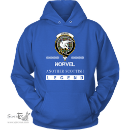 ScotsTee Shop Scottish Norvel (or Norvill) Clan Crest Scottish Legend Hoodie