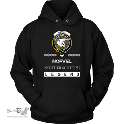 ScotsTee Shop Scottish Norvel (or Norvill) Clan Crest Scottish Legend Hoodie