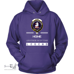 ScotsTee Shop Scottish Home (or Hume) Clan Crest Scottish Legend Hoodie