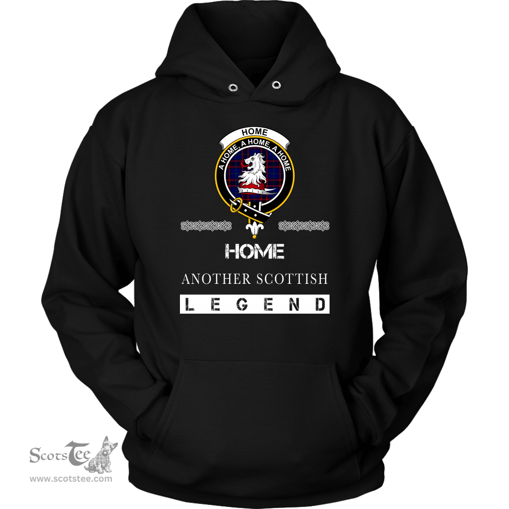 ScotsTee Shop Scottish Home (or Hume) Clan Crest Scottish Legend Hoodie