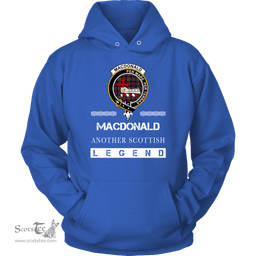 ScotsTee Shop Scottish MacDonald (of Sleat) Clan Crest Scottish Legend Hoodie