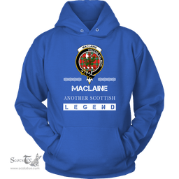 ScotsTee Shop Scottish MacLaine (of Lochbuie) Clan Crest Scottish Legend Hoodie