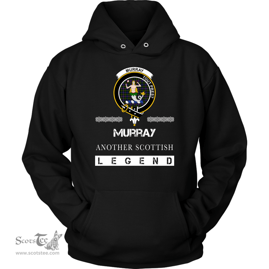 ScotsTee Shop Scottish Murray (of Dysart) Clan Crest Scottish Legend Hoodie