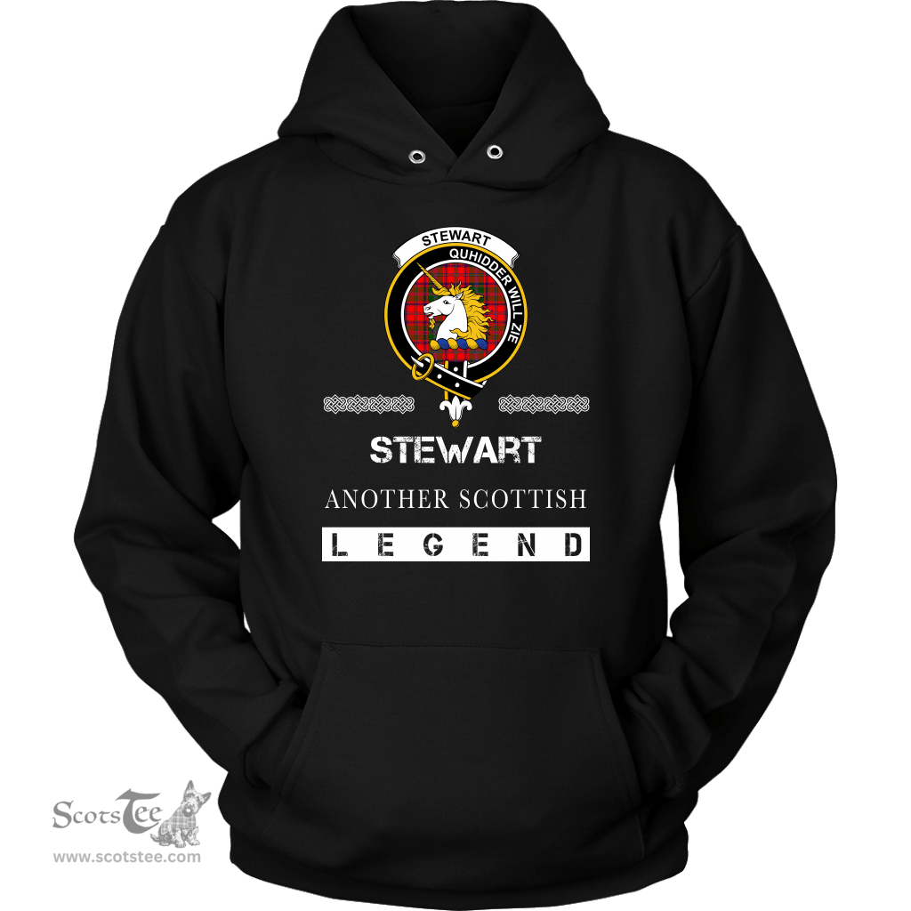 ScotsTee Shop Scottish Stewart (of Appin) Clan Crest Scottish Legend Hoodie