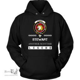ScotsTee Shop Scottish Stewart (of Appin) Clan Crest Scottish Legend Hoodie