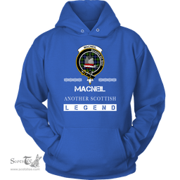 ScotsTee Shop Scottish MacNeil (of Barra) Clan Crest Scottish Legend Hoodie