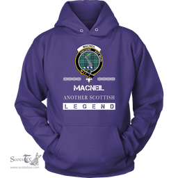 ScotsTee Shop Scottish MacNeil (of Colonsay) Clan Crest Scottish Legend Hoodie