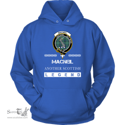 ScotsTee Shop Scottish MacNeil (of Colonsay) Clan Crest Scottish Legend Hoodie
