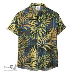 ScotsTee Shop Scottish Anderson Old Makinlay Clan Tartan Vintage Leaves Hawaiian Shirt