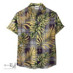 ScotsTee Shop Scottish Alexander of Menstry Dress Clan Tartan Vintage Leaves Hawaiian Shirt
